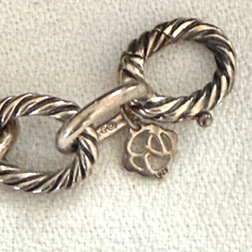 Estate David Yurman Sterling Silver (925) Oval Link 7.5" Bracelet with Gift Box - Picture 4 of 9